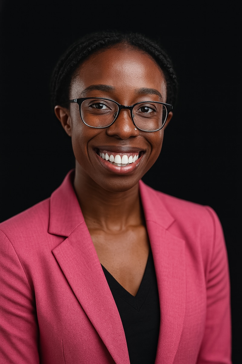 Bahamian professional headshot on a clean, neutral studio background—polished and LinkedIn-ready; fast turnaround and privacy-first service in Nassau.