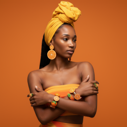 Orange Beauty Editorial Image Template