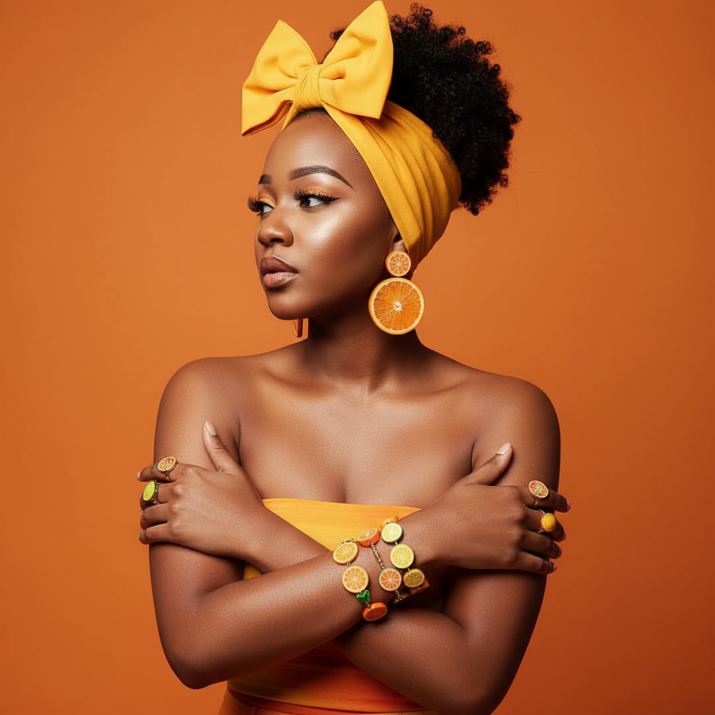 Orange Beauty Editorial Image Template - Image 3